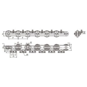 верига за конвейер за миене на бутилки