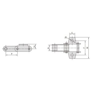 Стоманена селскостопанска верига тип C и тип CA