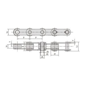 Конвейерна верига с кухи щифтове от серията FVC