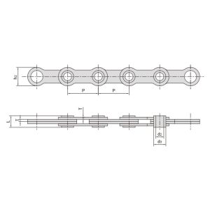 куха верига с щифтови листа