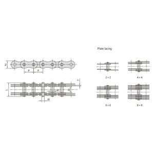 многопластова верига с щифтове