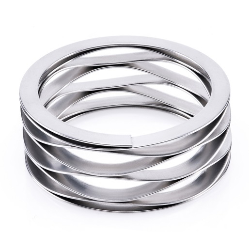 многозавита вълнова пружина с подложки на краищата