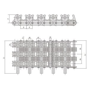 ролкова верига за текстилни машини