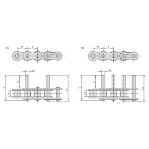 Конвейерна верига с къс стъпка и удължена