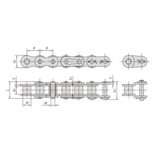 ролкова верига от неръждаема стомана с къс стъпка