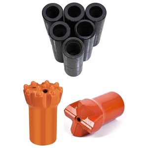 Накрайник с резба T38 и вдлъбнато центърно гнездо с бутон за прибиране